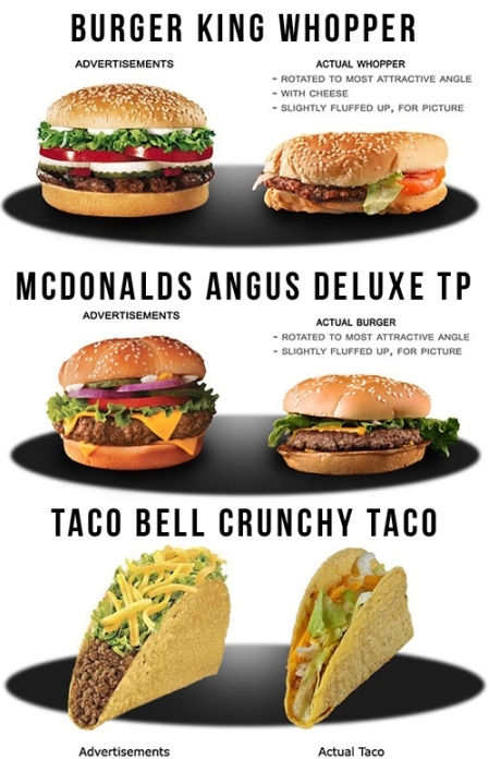 false advertising burger king taco bell