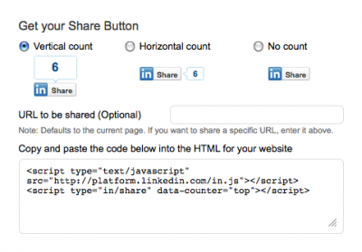 linkedin share button