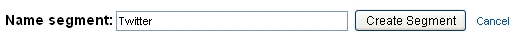 naming segment twitter in google analytics